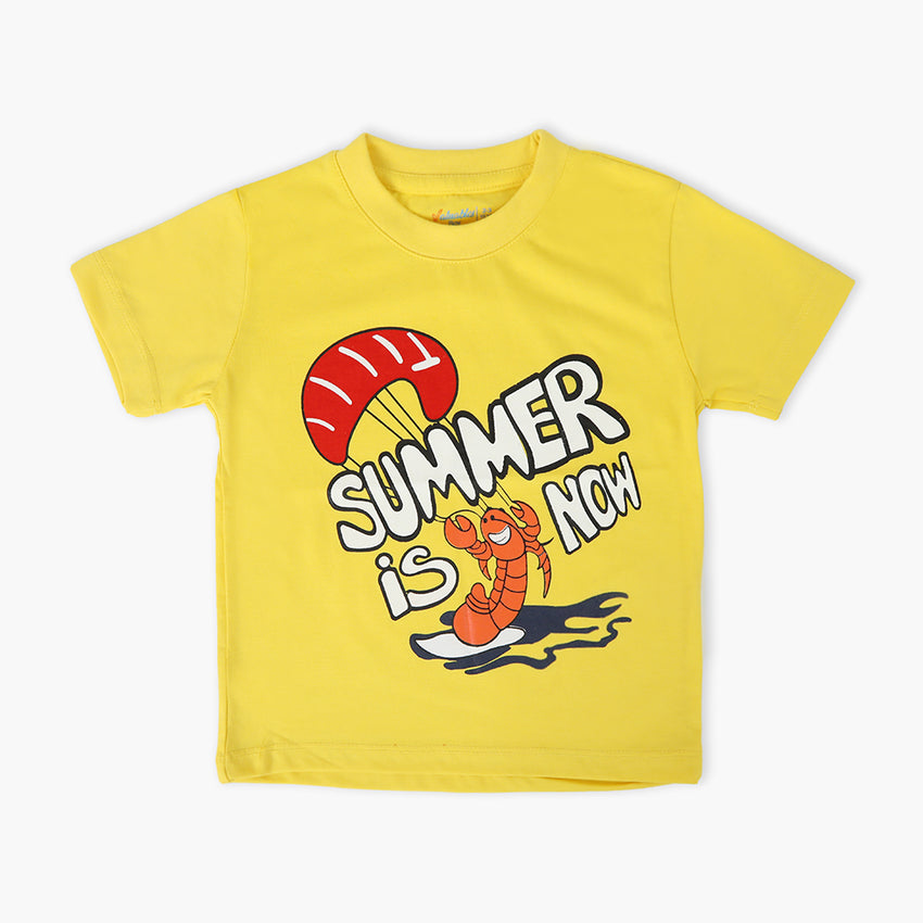 Boys Half Sleeves T-Shirt - Yellow, Boys T-Shirts, Chase Value, Chase Value