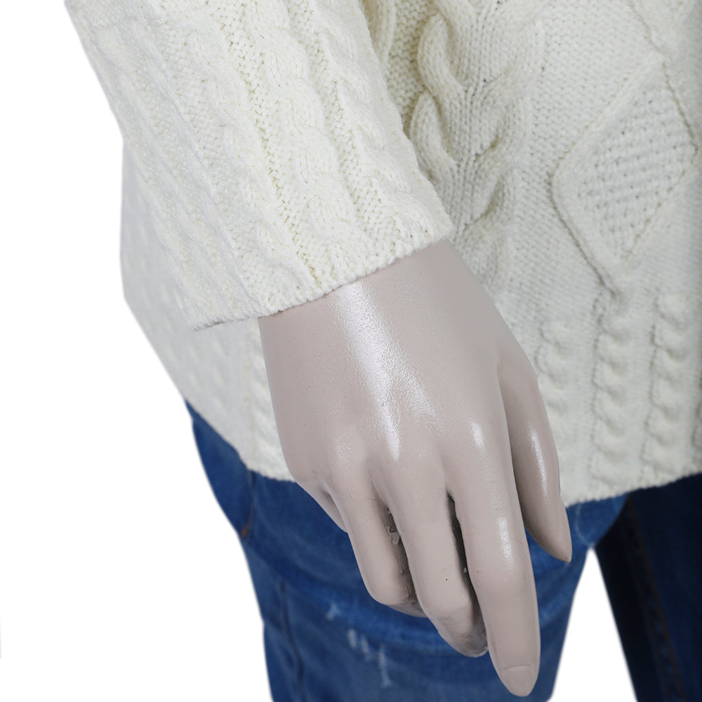 Eminent Women's Full Sleeves Sweaters - Off White, Women Sweaters, Eminent, Chase Value