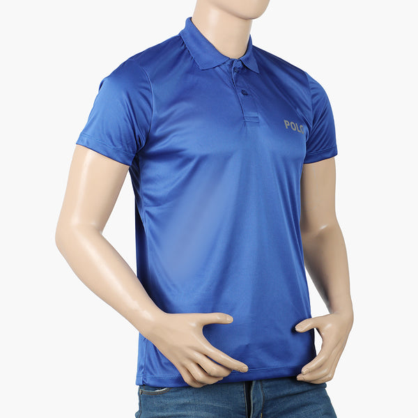 Men's Half Sleeves Plain Polo T-Shirt - Blue, Men's T-Shirts & Polos, Chase Value, Chase Value