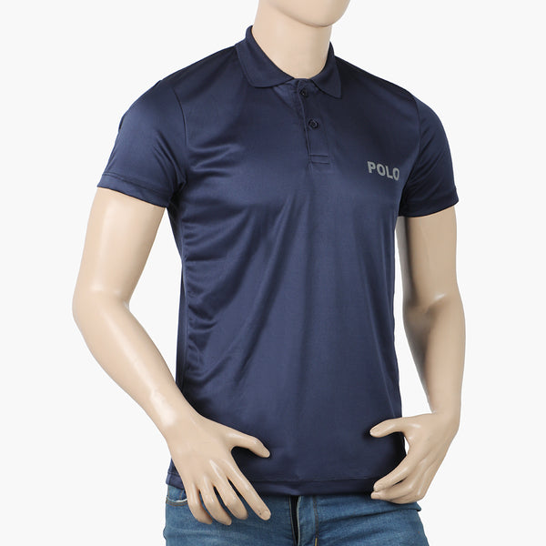Men's Half Sleeves Plain Polo T-Shirt - Navy Blue, Men's T-Shirts & Polos, Chase Value, Chase Value