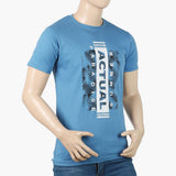 Men's Half Sleeves Round Neck Printed T-Shirt - Sky Blue, Men's T-Shirts & Polos, Chase Value, Chase Value