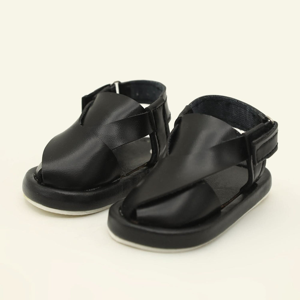 Newborn Fancy Peshawari Sandal- Black, Newborn Caps, Shoes & Socks, Chase Value, Chase Value