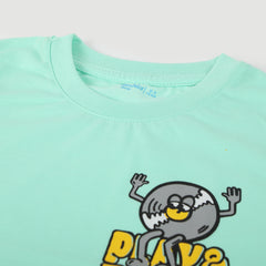 Boys Half Sleeves T-Shirt - Cyan, Boys T-Shirts, Chase Value, Chase Value