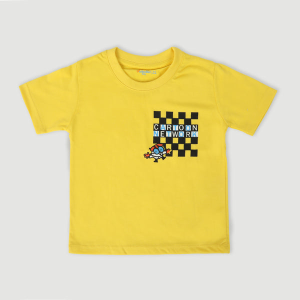 Boys Half Sleeves T-Shirt - Yellow, Boys T-Shirts, Chase Value, Chase Value