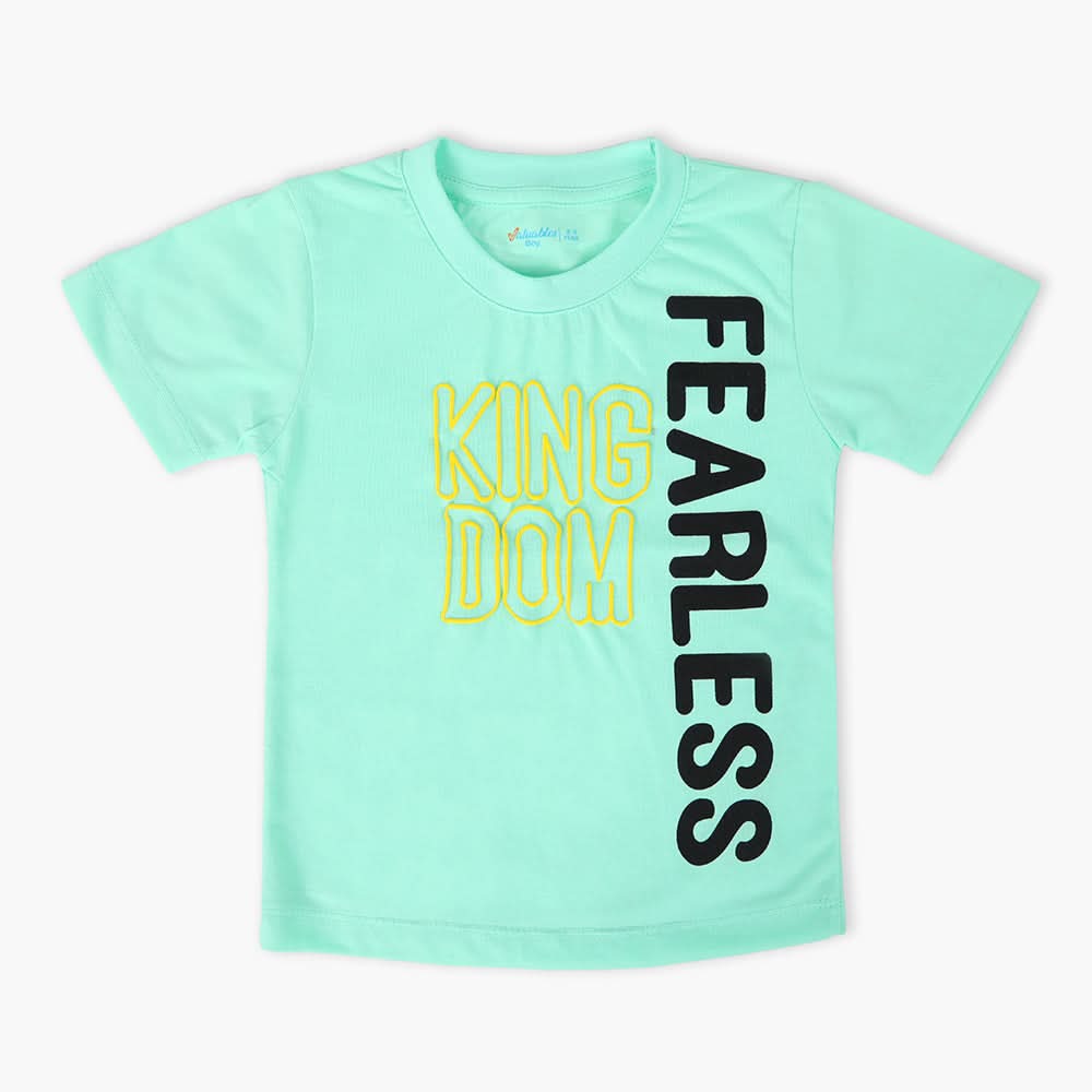 Boys Half Sleeves T-Shirt - Cyan, Boys T-Shirts, Chase Value, Chase Value
