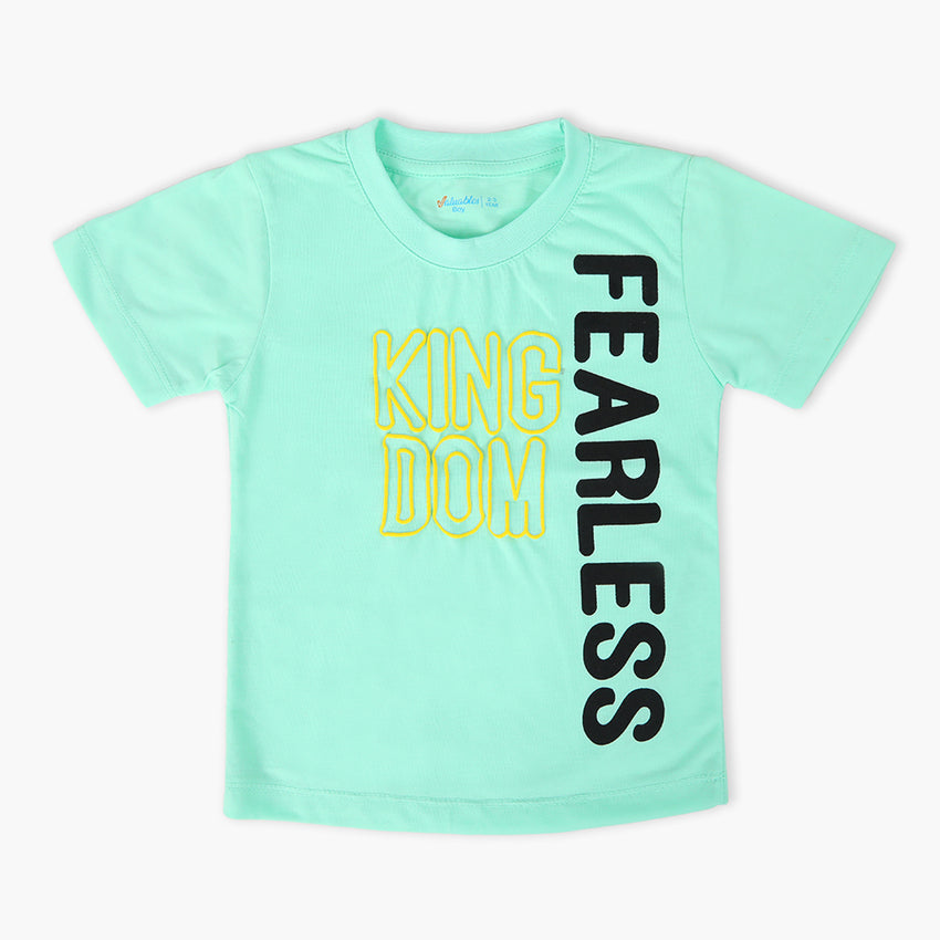 Boys Half Sleeves T-Shirt - Cyan