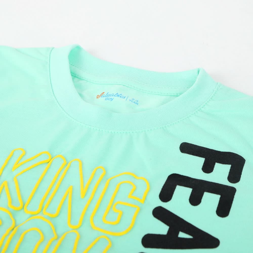 Boys Half Sleeves T-Shirt - Cyan, Boys T-Shirts, Chase Value, Chase Value