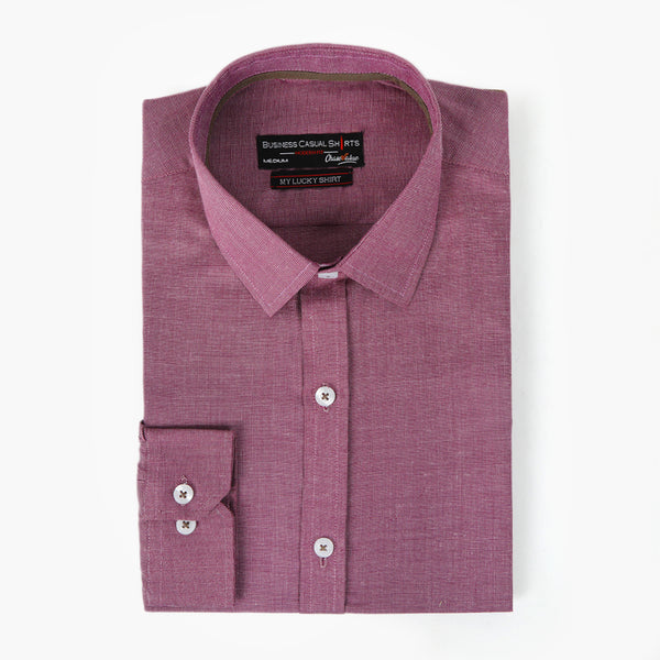 Men's Chambray Casual Shirt - Maroon, Men's Shirts, Chase Value, Chase Value