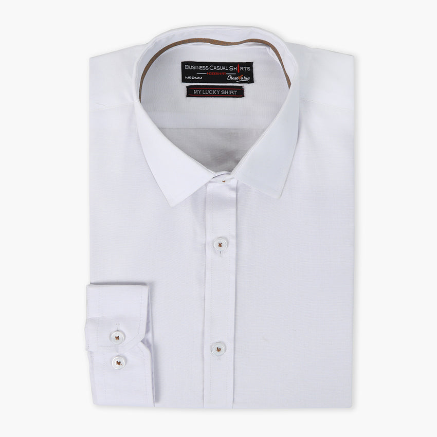 Men's Chambray Casual Shirt - White