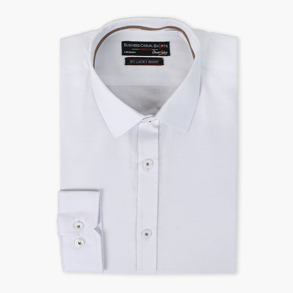 Men's Chambray Casual Shirt - White, Men's Shirts, Chase Value, Chase Value