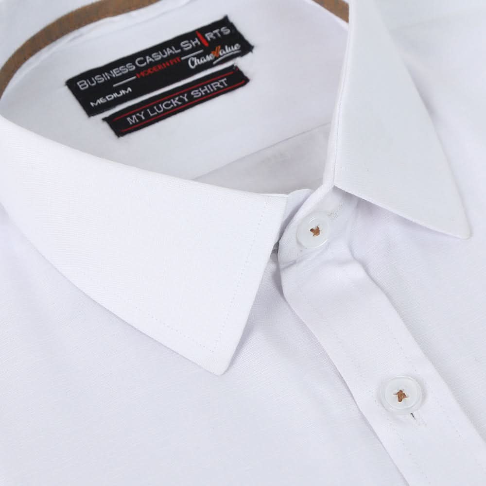 Men's Chambray Casual Shirt - White, Men's Shirts, Chase Value, Chase Value