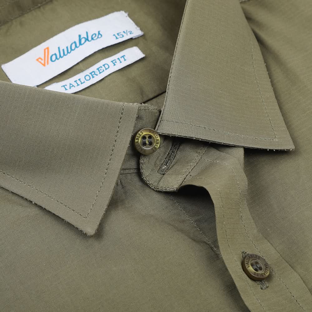 Men's Formal Plain Shirt - Olive, Men's Shirts, Chase Value, Chase Value