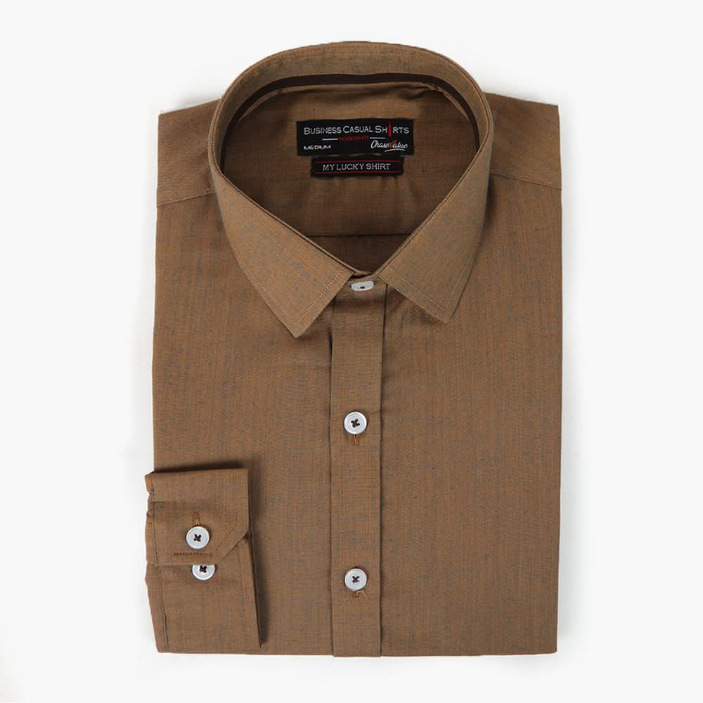 Men's Chambray Casual Shirt - Mustard, Men's Shirts, Chase Value, Chase Value