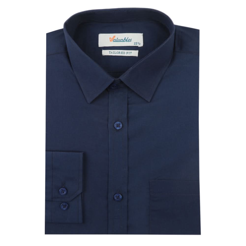 Men's Formal Plain Shirt - Navy Blue, Men's Shirts, Chase Value, Chase Value