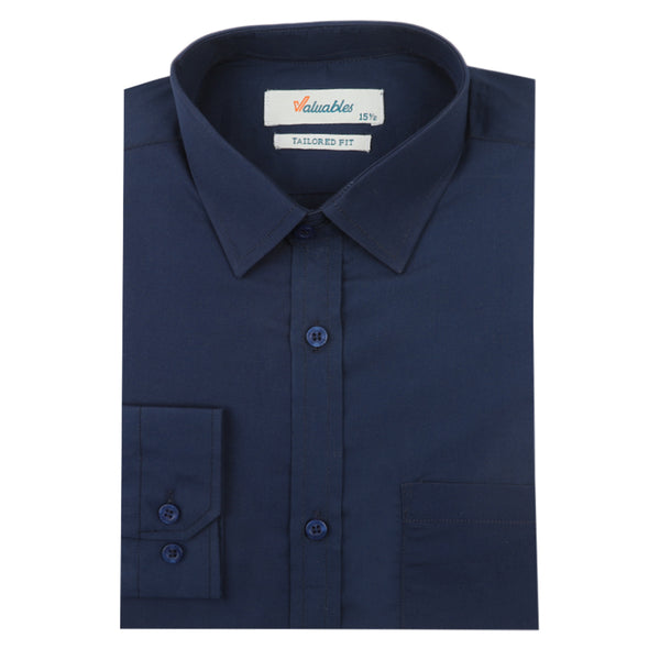 Men's Formal Plain Shirt - Navy Blue