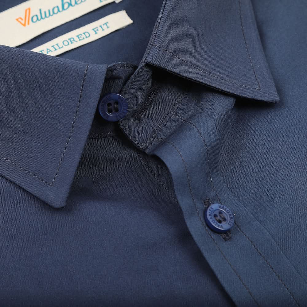 Men's Formal Plain Shirt - Navy Blue, Men's Shirts, Chase Value, Chase Value