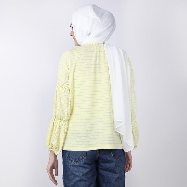 Eminent Women's Knitted Top - Yellow