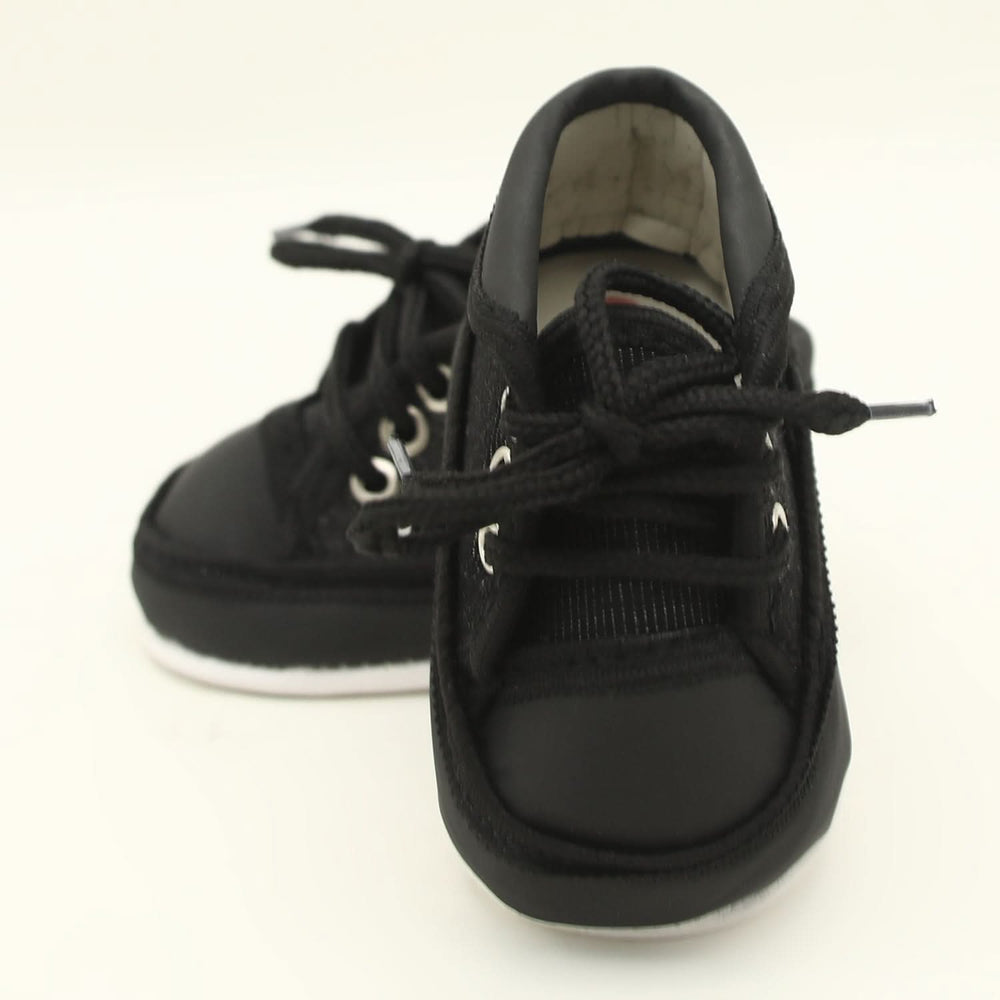 Newborn Boys Lace Shoes - Black, Newborn Caps, Shoes & Socks, Chase Value, Chase Value