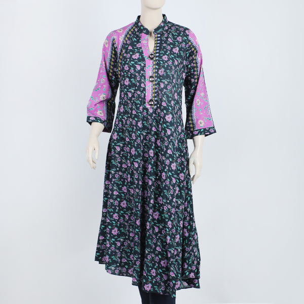 Women's Jalpari Printed Stitched Kurti - Multi Color