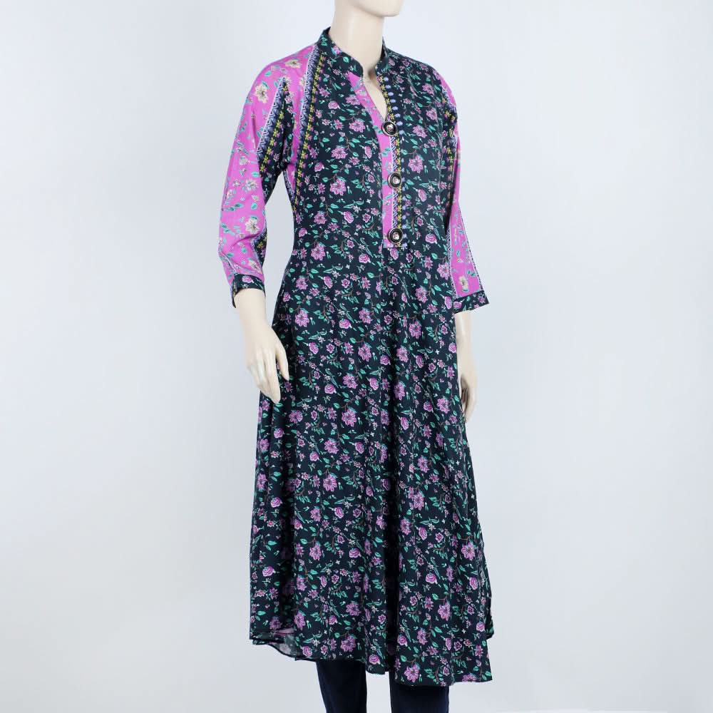 Women's Jalpari Printed Stitched Kurti - Multi Color, Women Ready Kurtis, Chase Value, Chase Value