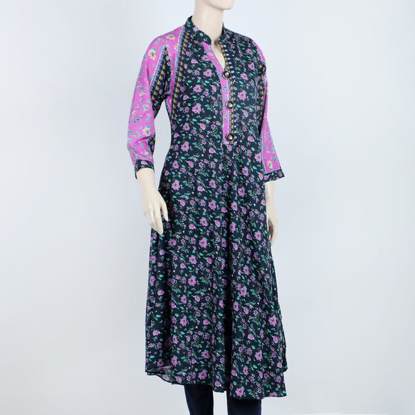 Women's Jalpari Printed Stitched Kurti - Multi Color