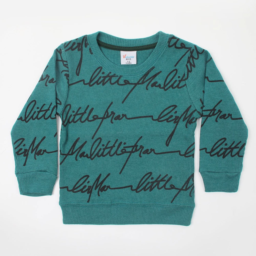 Boys Full Sleeves SweatShirt - Steel Green, Boys Hoodies & Sweat Shirts, Chase Value, Chase Value