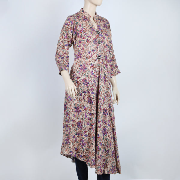 Women's Jalpari Printed Stitched Kurti - Multi Color