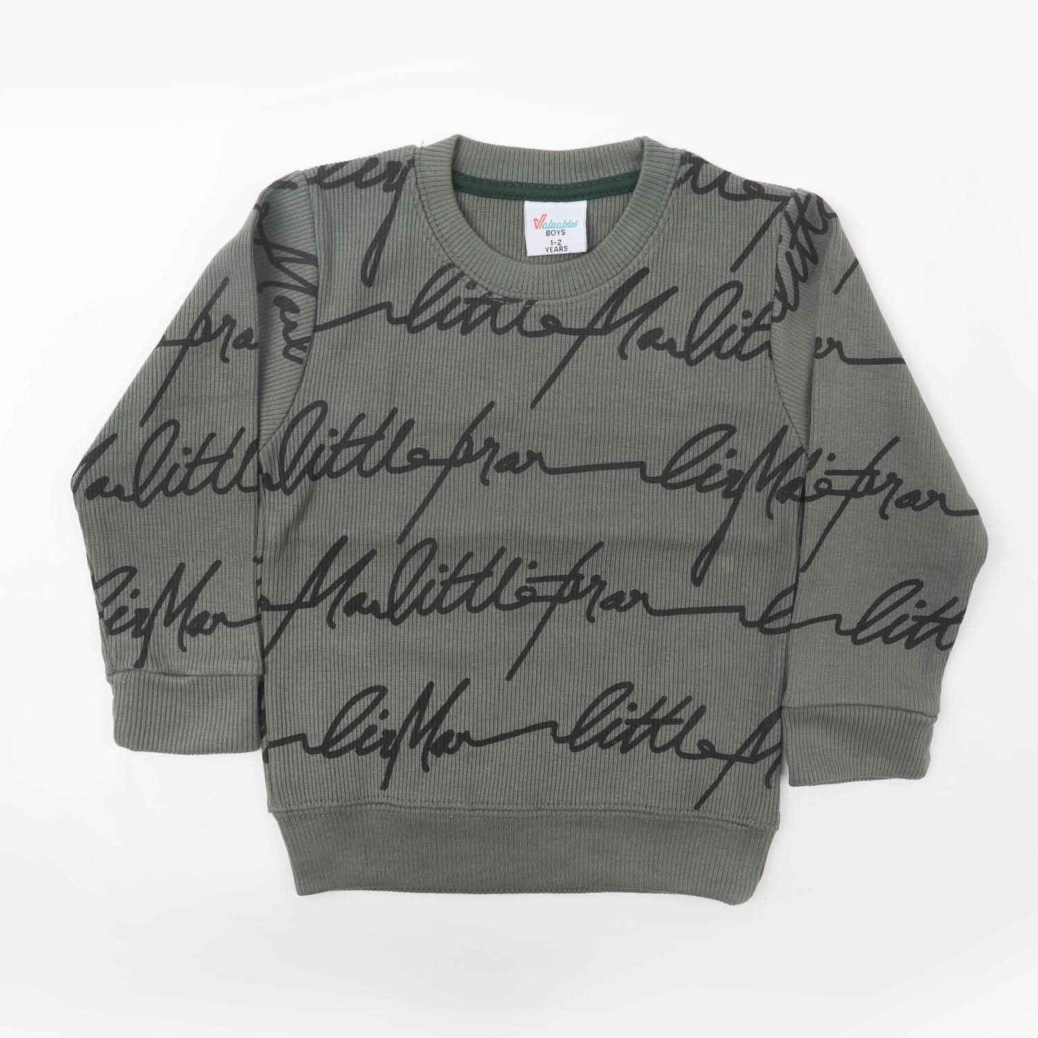 Boys Full Sleeves SweatShirt - Olive Green, Boys Hoodies & Sweat Shirts, Chase Value, Chase Value