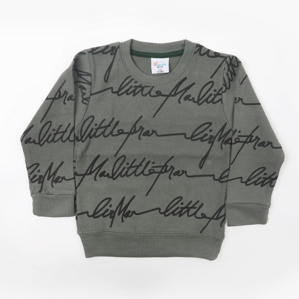 Boys Full Sleeves SweatShirt - Olive Green, Boys Hoodies & Sweat Shirts, Chase Value, Chase Value
