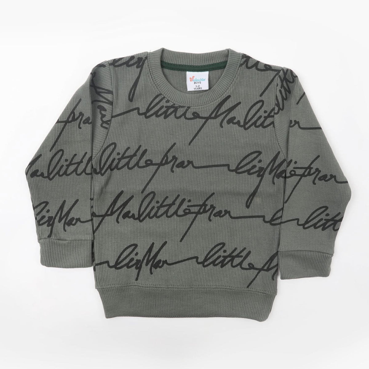 Boys Full Sleeves SweatShirt - Olive Green, Boys Hoodies & Sweat Shirts, Chase Value, Chase Value
