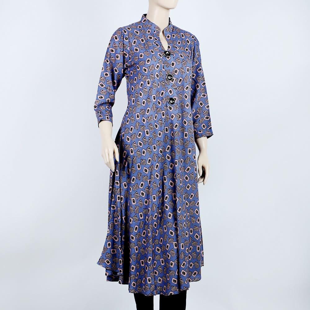Women's Jalpari Printed Stitched Kurti - Multi Color, Women Ready Kurtis, Chase Value, Chase Value