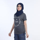 Women's Half Sleeves Printed T-Shirt - Grey, Women T-Shirts & Tops, Chase Value, Chase Value