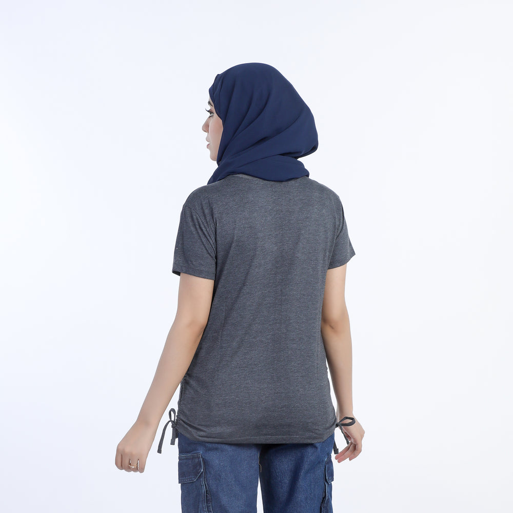 Women's Half Sleeves Printed T-Shirt - Grey, Women T-Shirts & Tops, Chase Value, Chase Value