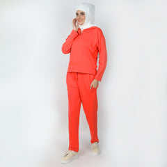 Women's 2pcs Hoodie Set - Orange