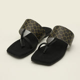 Girls Kolhapuri Slipper - Black, Girls Slippers, Chase Value, Chase Value