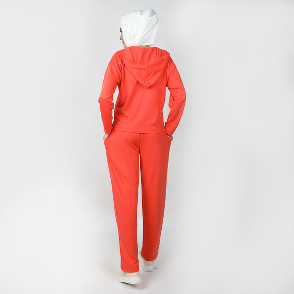 Women's 2pcs Hoodie Set - Orange