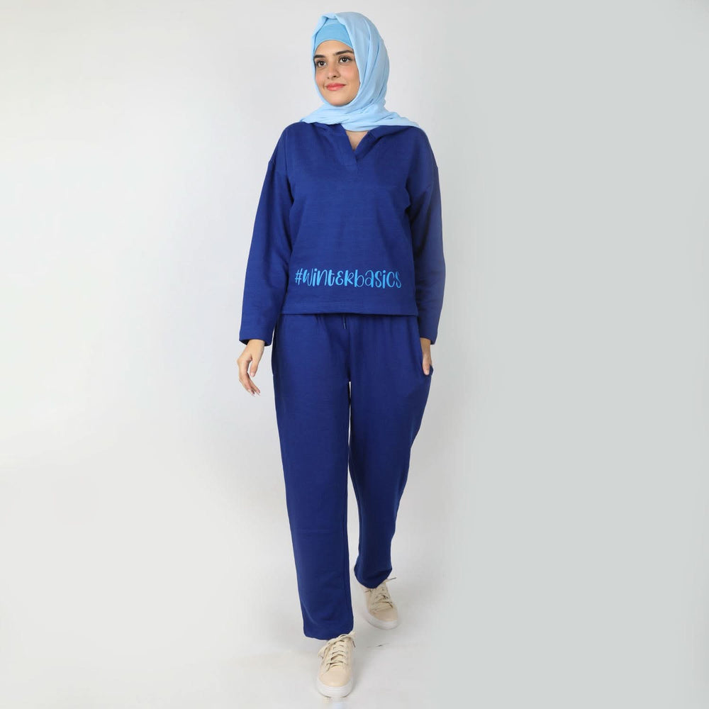 Women's 2pcs Hoodie Set - Royal Blue, Women Two Piece Outfit, Chase Value, Chase Value
