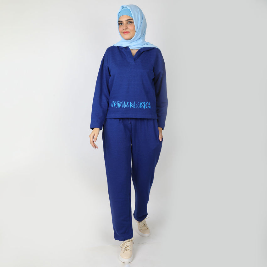 Women's 2pcs Hoodie Set - Royal Blue