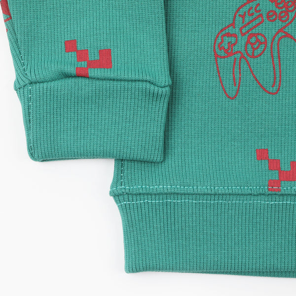 Boys Full Sleeves SweatShirt - Flag Green