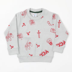 Boys Full Sleeves SweatShirt - Grey