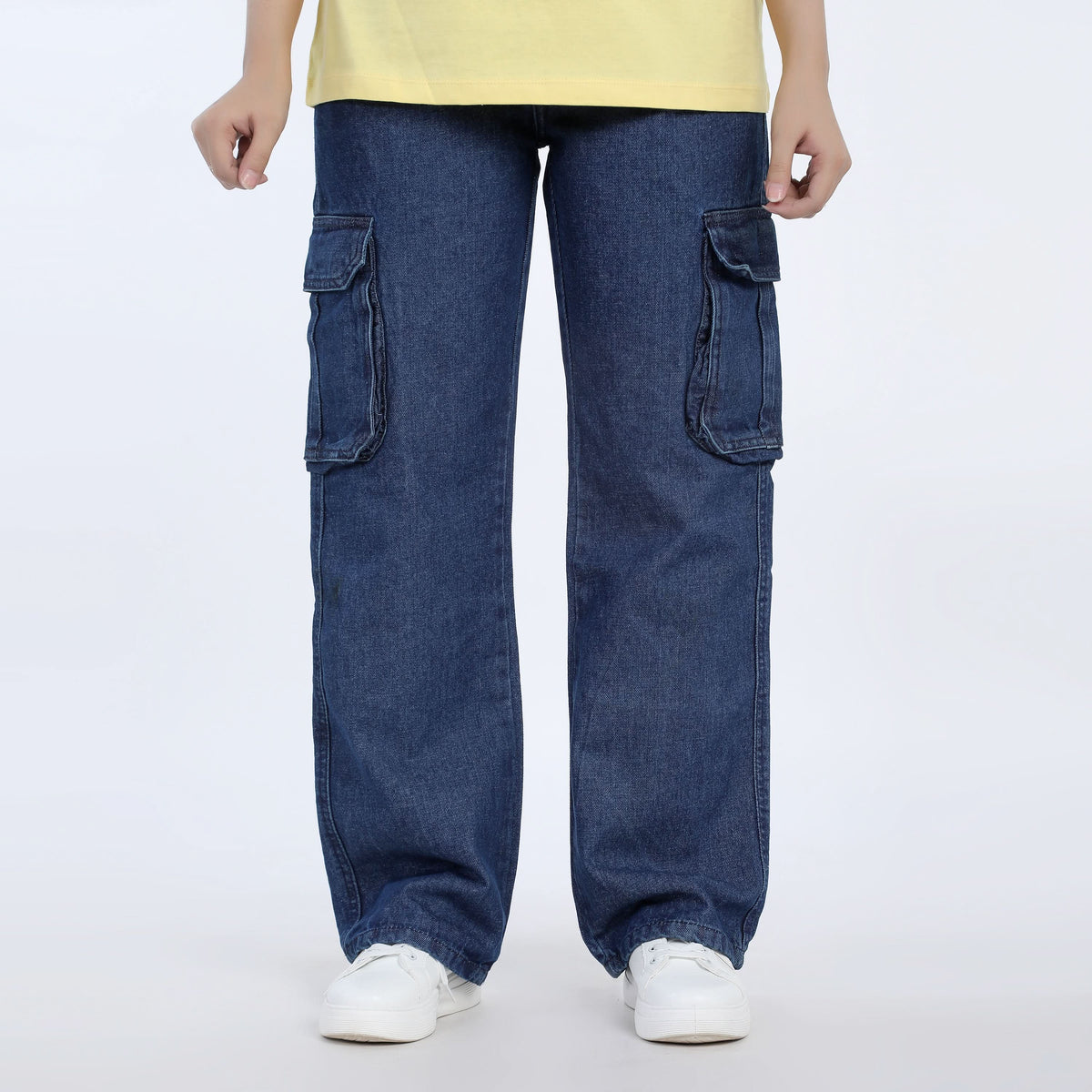 Women's Cargo Denim - Blue, Women Pants & Tights, Chase Value, Chase Value