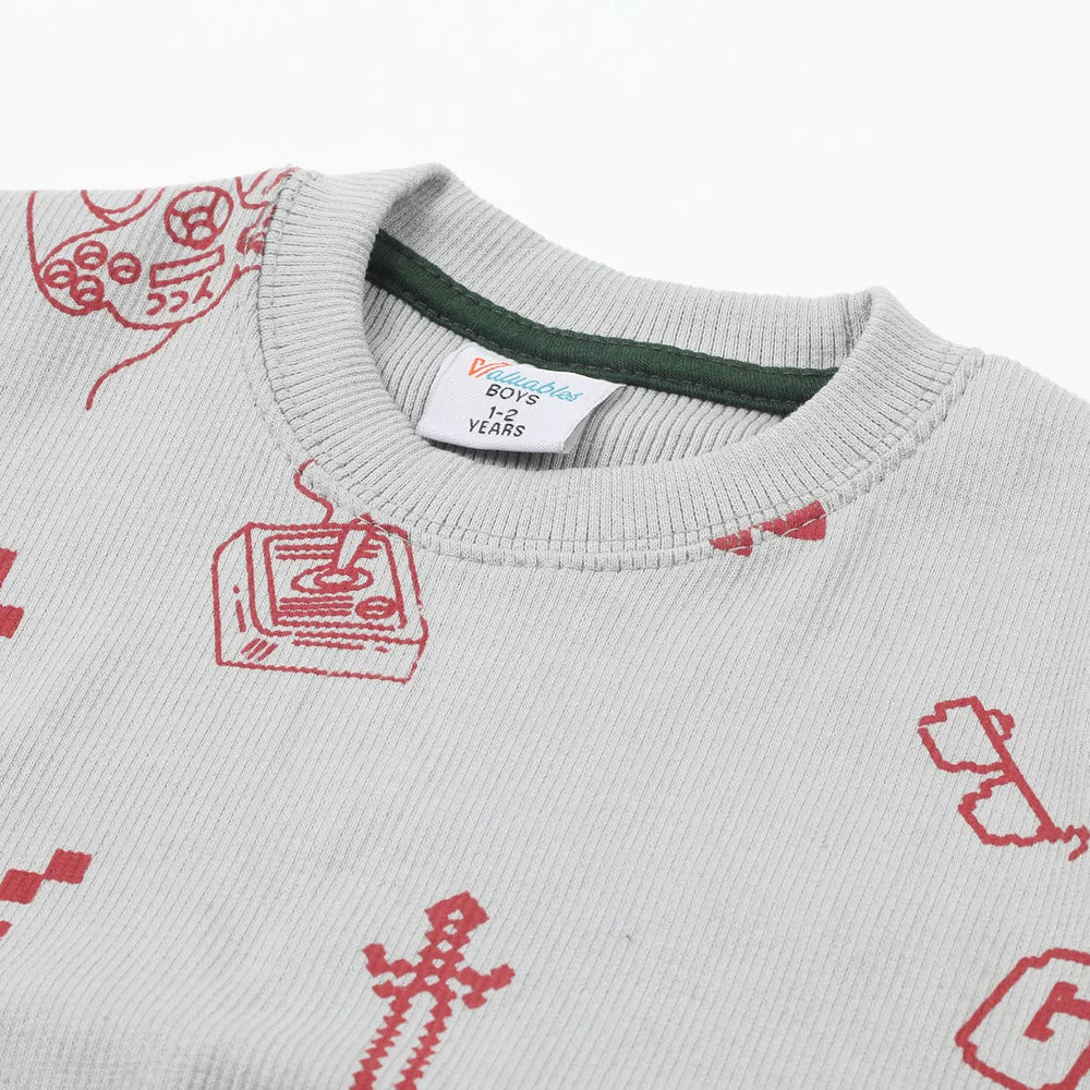 Boys Full Sleeves SweatShirt - Grey, Boys Hoodies & Sweat Shirts, Chase Value, Chase Value