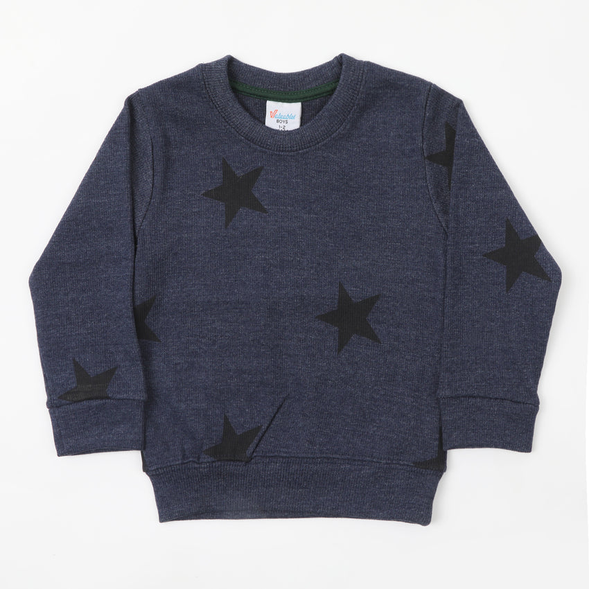 Boys Full Sleeves SweatShirt - Navy Blue