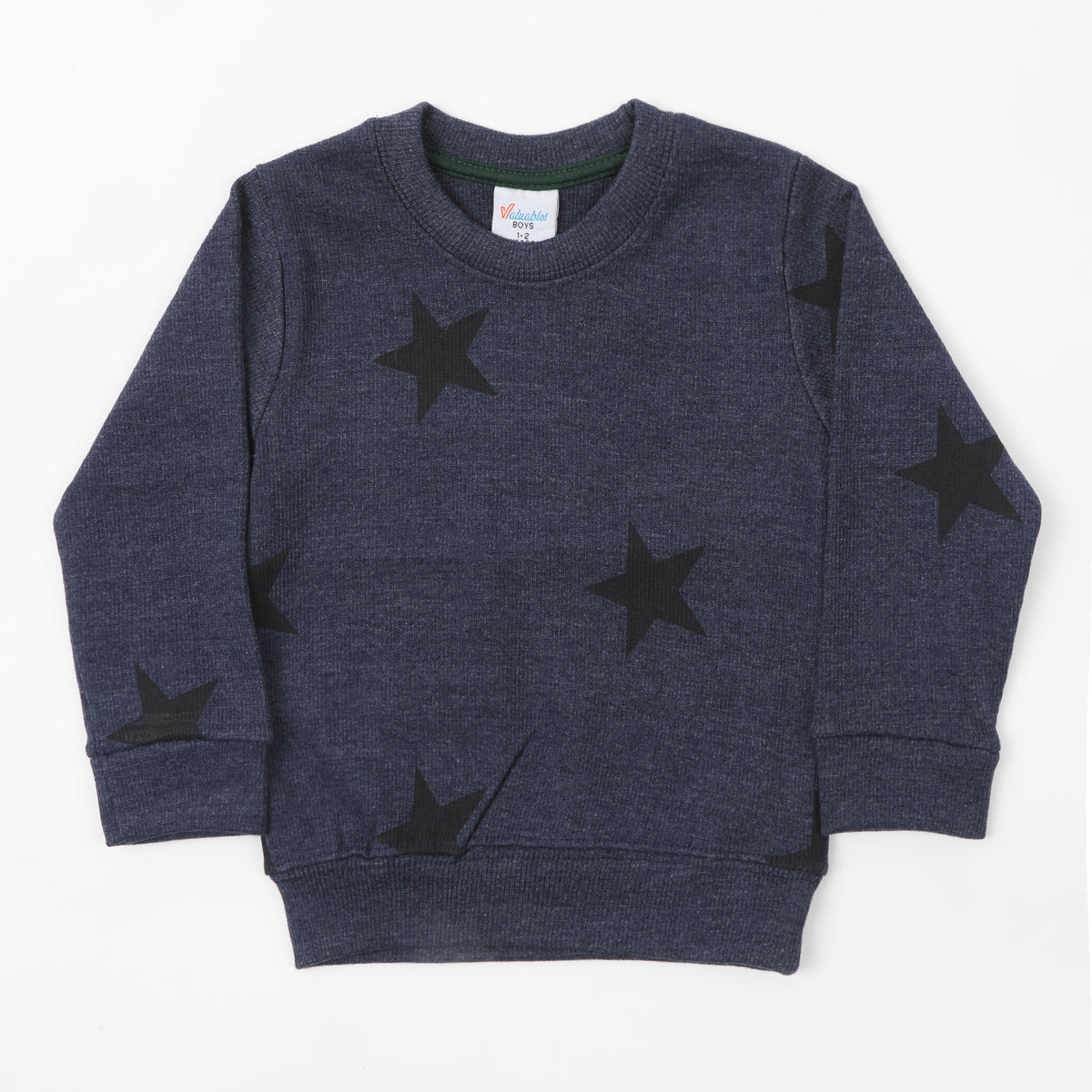 Boys Full Sleeves SweatShirt - Steel Blue, Boys Hoodies & Sweat Shirts, Chase Value, Chase Value