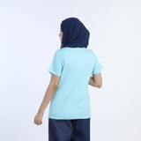 Women's Half Sleeves Printed T-Shirt - Sky Blue, Women T-Shirts & Tops, Chase Value, Chase Value