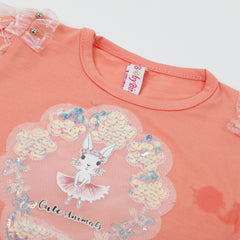 Girls Cord Set - Peach