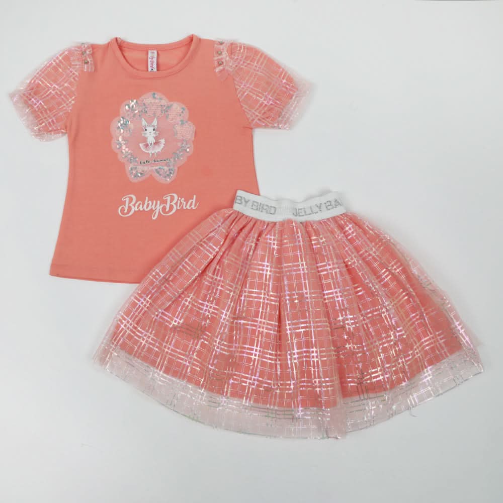 Girls Cord Set - Peach, Girls Suits, Chase Value, Chase Value
