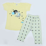 Girls Half Sleeves Capri Suit - Yellow, Girls Suits, Chase Value, Chase Value