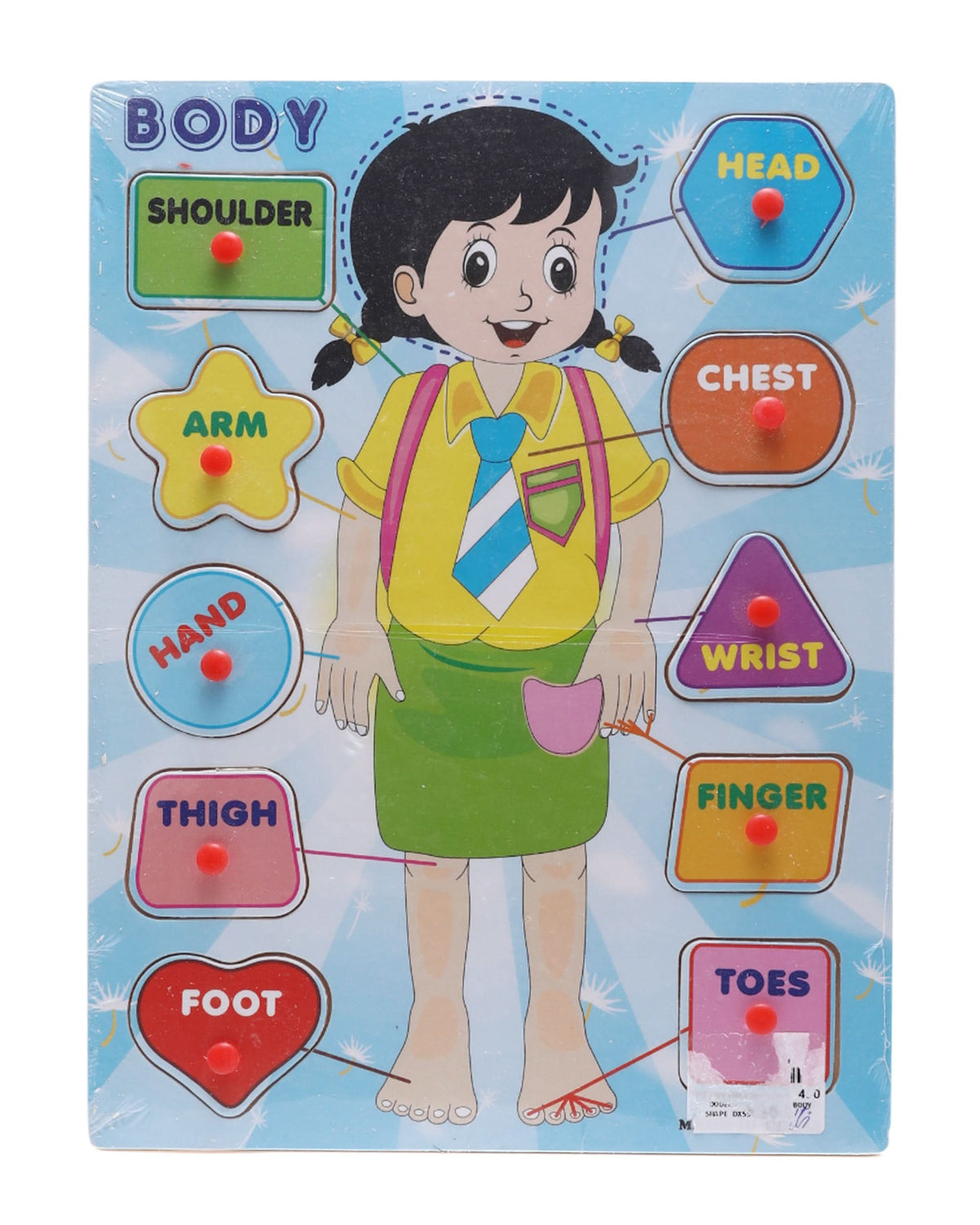 Wooden Thumb Plate Body Shape, Educational Toys, Chase Value, Chase Value