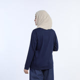 Women's Full Sleeves Printed T-Shirt - Navy Blue, Women T-Shirts & Tops, Chase Value, Chase Value